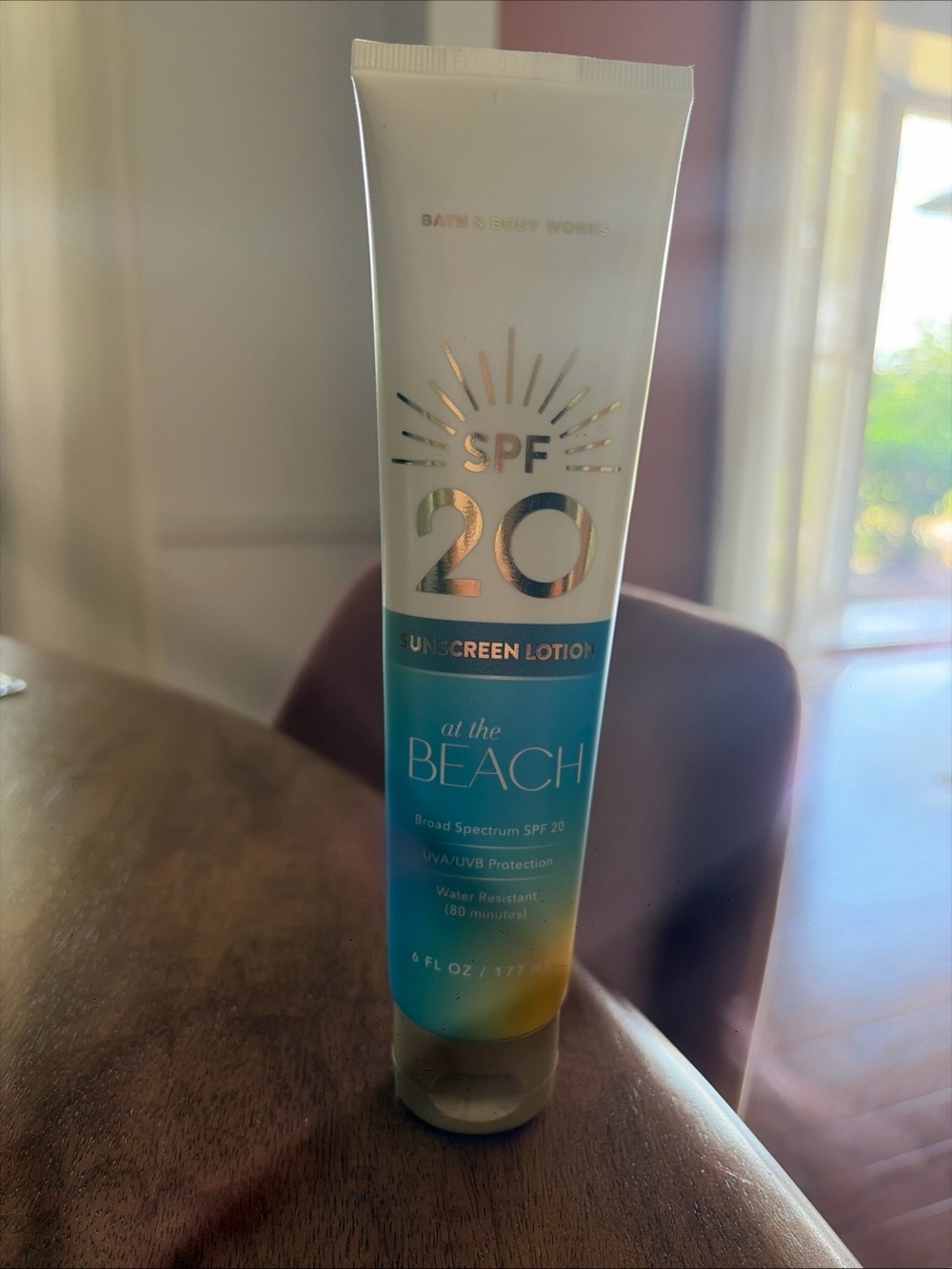 Bath & Body Works SPF 20 Sunscreen Lotion - White/Teal/Gold At the Beach